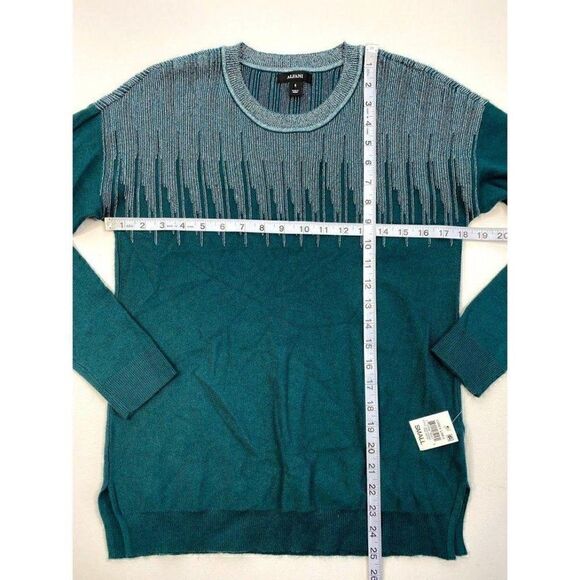 ‎Alfani Sweater Top S Teal Green Metallic-Sparkle - Picture 4 of 7